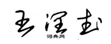 朱锡荣王润武草书个性签名怎么写