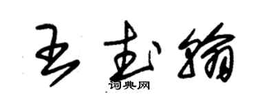 朱锡荣王武翰草书个性签名怎么写