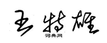 朱锡荣王特雄草书个性签名怎么写