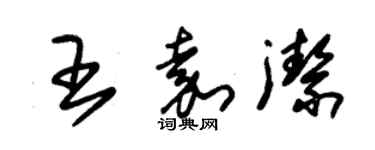 朱锡荣王嘉洁草书个性签名怎么写