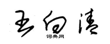朱锡荣王向清草书个性签名怎么写