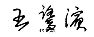 朱锡荣王鹭滨草书个性签名怎么写