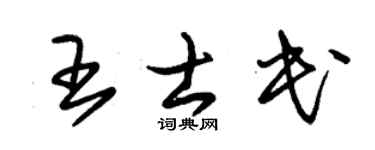 朱锡荣王士民草书个性签名怎么写
