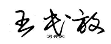 朱锡荣王民放草书个性签名怎么写