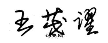 朱锡荣王茂跃草书个性签名怎么写