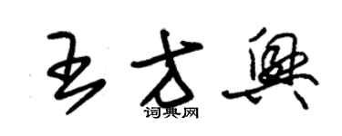 朱锡荣王方兴草书个性签名怎么写