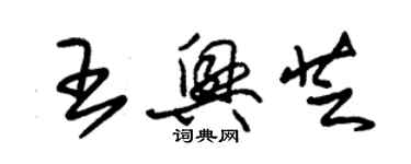 朱锡荣王兴芝草书个性签名怎么写