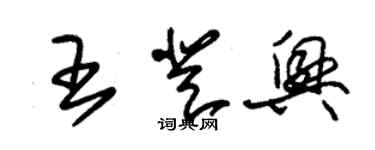 朱锡荣王登兴草书个性签名怎么写