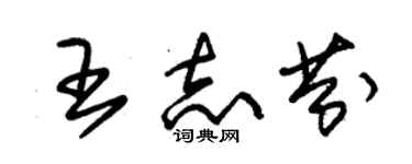 朱锡荣王志芬草书个性签名怎么写