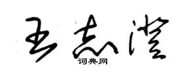 朱锡荣王志澄草书个性签名怎么写