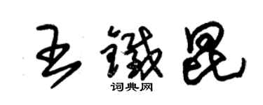 朱锡荣王铁昆草书个性签名怎么写