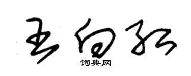 朱锡荣王向红草书个性签名怎么写