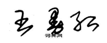 朱锡荣王曼红草书个性签名怎么写