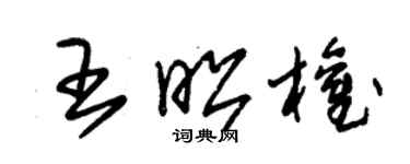 朱锡荣王昭权草书个性签名怎么写