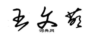 朱锡荣王文萌草书个性签名怎么写