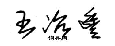 朱锡荣王冶丰草书个性签名怎么写