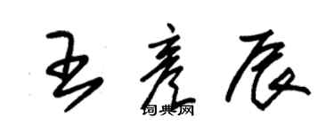 朱锡荣王彦辰草书个性签名怎么写