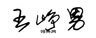 朱锡荣王峥男草书个性签名怎么写
