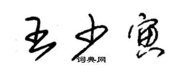 朱锡荣王少寅草书个性签名怎么写