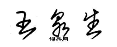 朱锡荣王泉生草书个性签名怎么写