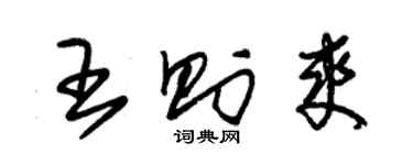 朱锡荣王则爽草书个性签名怎么写