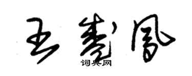 朱锡荣王盛凤草书个性签名怎么写