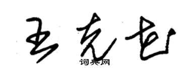 朱锡荣王克花草书个性签名怎么写