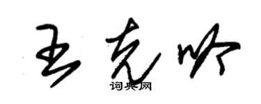 朱锡荣王克吟草书个性签名怎么写