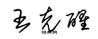 朱锡荣王克醒草书个性签名怎么写