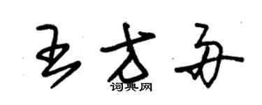 朱锡荣王方舟草书个性签名怎么写