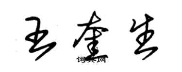 朱锡荣王奎生草书个性签名怎么写
