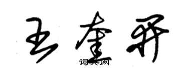 朱锡荣王奎开草书个性签名怎么写