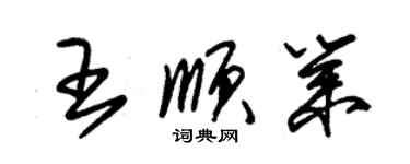 朱锡荣王顺业草书个性签名怎么写