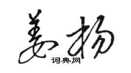 骆恒光姜杨草书个性签名怎么写