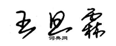 朱锡荣王旦霖草书个性签名怎么写