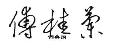 骆恒光傅桂兰草书个性签名怎么写