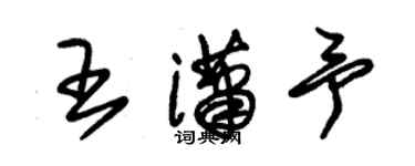 朱锡荣王潇予草书个性签名怎么写