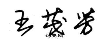 朱锡荣王茂芳草书个性签名怎么写