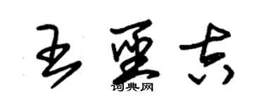 朱锡荣王圣吉草书个性签名怎么写