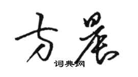 骆恒光方晨草书个性签名怎么写