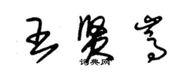 朱锡荣王贤嵩草书个性签名怎么写