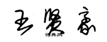 朱锡荣王贤豪草书个性签名怎么写