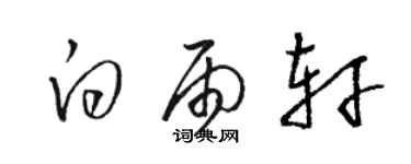 骆恒光白雨轩草书个性签名怎么写