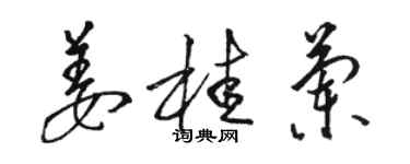 骆恒光姜桂兰草书个性签名怎么写