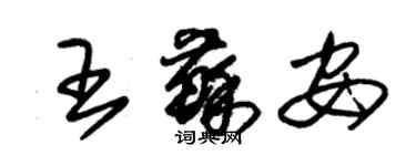朱锡荣王苏安草书个性签名怎么写