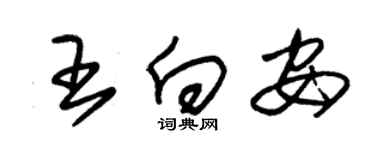 朱锡荣王向安草书个性签名怎么写