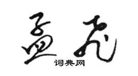 骆恒光孟飞草书个性签名怎么写