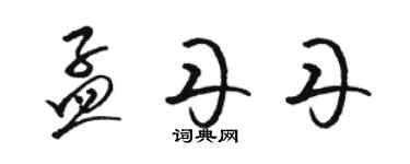 骆恒光孟丹丹草书个性签名怎么写