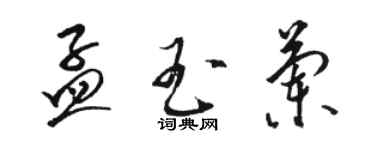 骆恒光孟玉兰草书个性签名怎么写