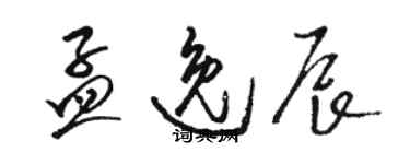 骆恒光孟逸辰草书个性签名怎么写